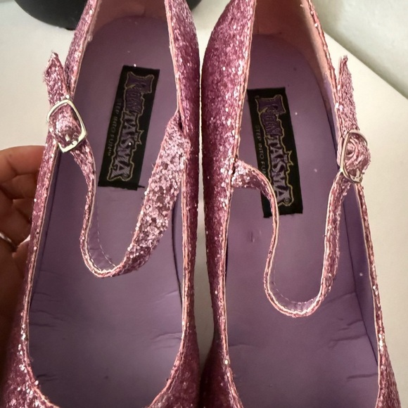 Mary Jane Sparkling Pink Heels like new - Picture 7 of 9